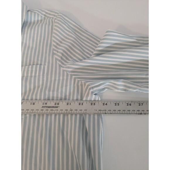 Society Social X Crown & Ivy Green Stripe Midi Dress Cottage Beach Sz XL pockets - Picture 7 of 10